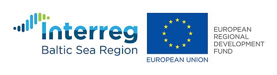 EU Interreg Baltic Sea Region programme and European regional development fund logos.